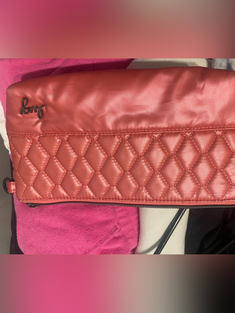 Quilted lug bag Bag in Coral Pink
